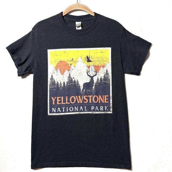 Gildan Other - Yellowstone National Park S Small Tee T-Shirt‎ Black NWOT